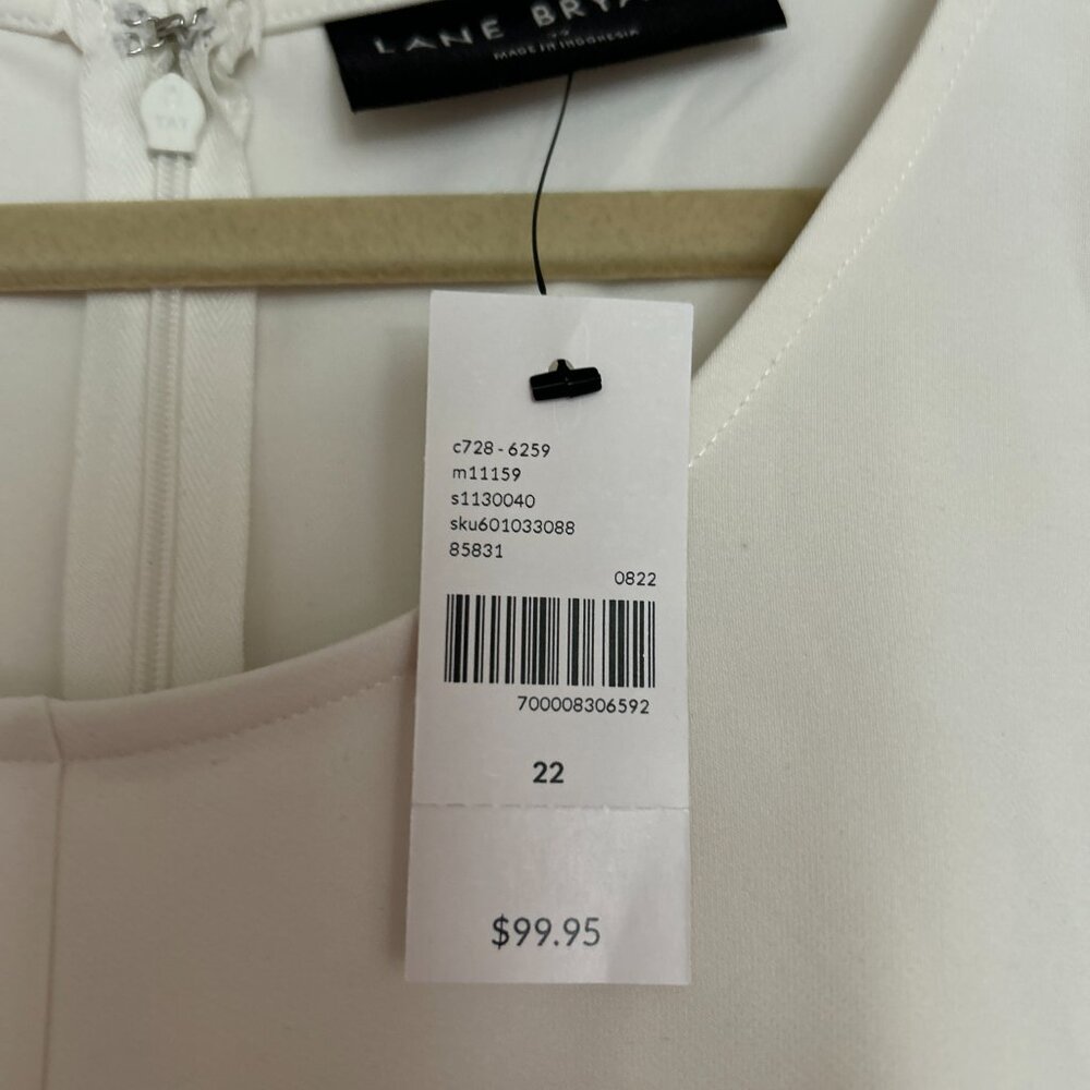 Women's White Short Sleeve Jumpsuit with Tie Waist - Picture 3 of 6